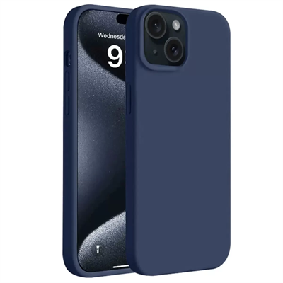 Apple iPhone 15 Plus Kılıf First Silikon - Lacivert