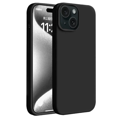 Apple iPhone 15 Plus Kılıf First Silikon - Siyah