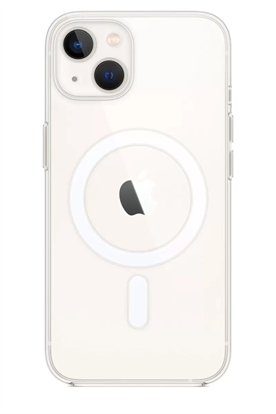 Apple iPhone 15 Plus Kılıf Magneticsafe Şeffaf Silikon - Şeffaf