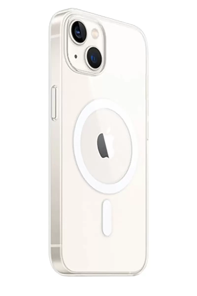 Apple iPhone 15 Plus Kılıf Magneticsafe Şeffaf Silikon - Şeffaf