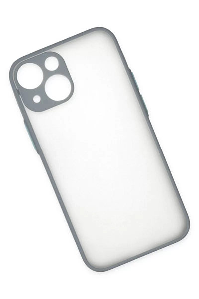 Apple iPhone 15 Plus Kılıf Montreal Silikon Kapak - Gri
