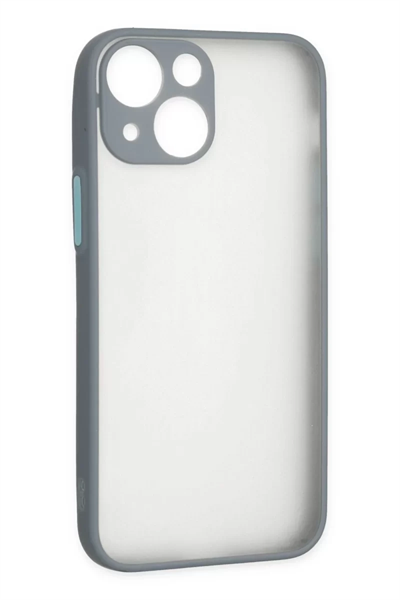 Apple iPhone 15 Plus Kılıf Montreal Silikon Kapak - Gri
