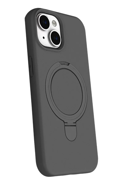 Apple iPhone 15 Plus Regal Magsafe Standlı Kapak - Titan Gri