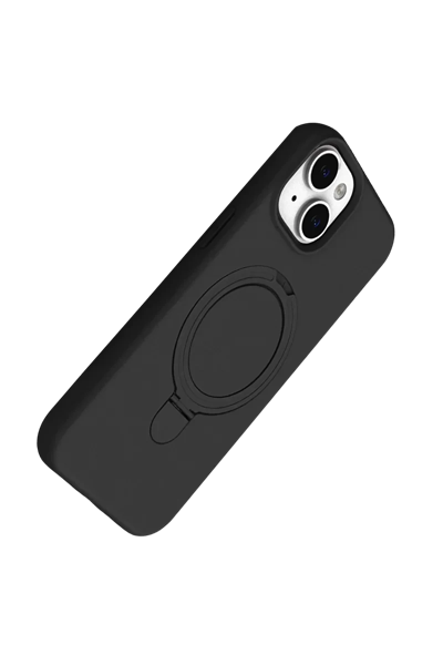 Apple iPhone 15 Plus Regal Magsafe Standlı Kapak - Siyah