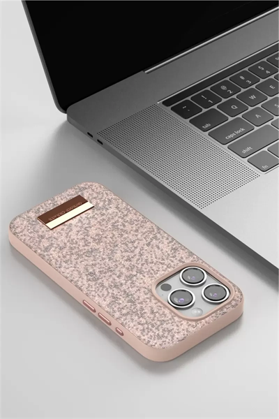 Apple iPhone 15 Pro Bright Simli Kapak - Gold