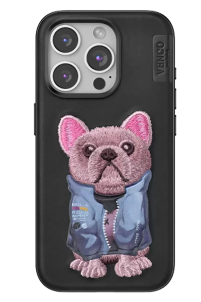 Apple iPhone 15 Pro Cute Desenli Kapak - Siyah