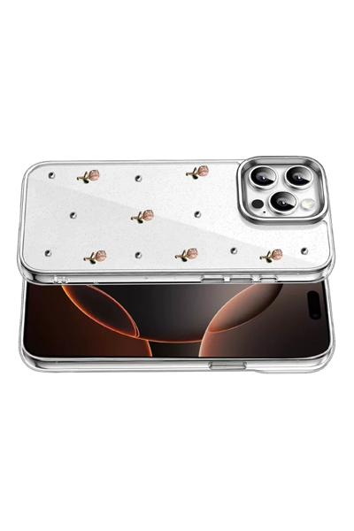 Apple iPhone 15 Pro Fiyonk Desenli Kapak - Desen 6