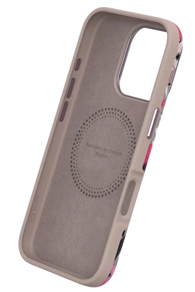 Apple iPhone 15 Pro Flower Series Magsafe Kapak - Siyah