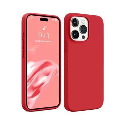 Apple iPhone 15 Pro Kılıf First Silikon - Kırmızı