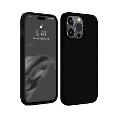 Apple iPhone 15 Pro Kılıf First Silikon - Siyah