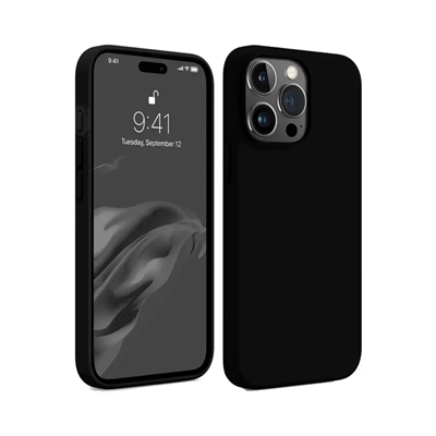 Apple iPhone 15 Pro Kılıf First Silikon - Siyah