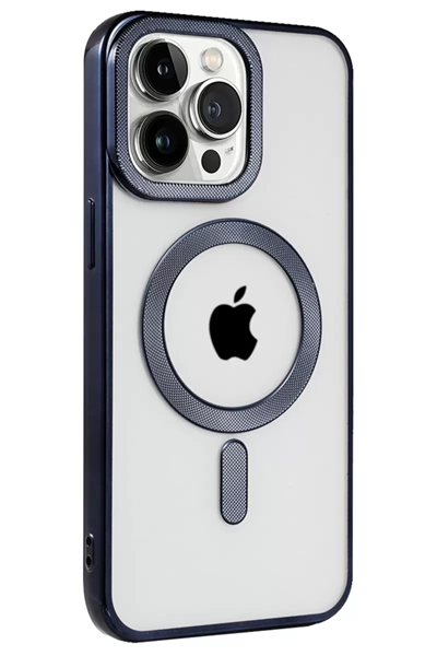 Apple iPhone 15 Pro Kılıf Kronos Magsafe Kapak - Lacivert
