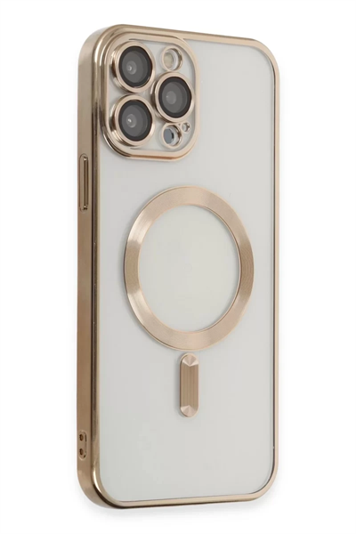 Apple iPhone 15 Pro Kılıf Kross Magneticsafe Kapak - Gold