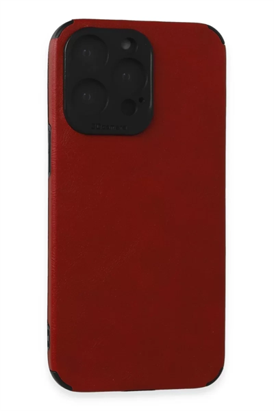 Apple iPhone 15 Pro Kılıf Loop Deri Silikon - Kırmızı