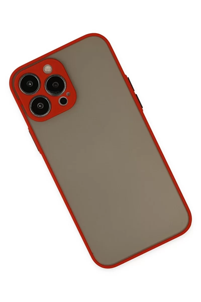 Apple iPhone 15 Pro Kılıf Montreal Silikon Kapak - Kırmızı