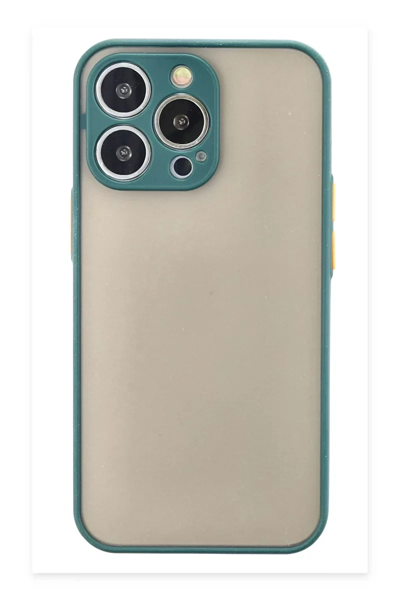 Apple iPhone 15 Pro Kılıf Montreal Silikon Kapak - Yeşil