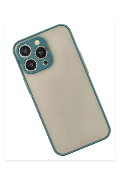 Apple iPhone 15 Pro Kılıf Montreal Silikon Kapak - Yeşil