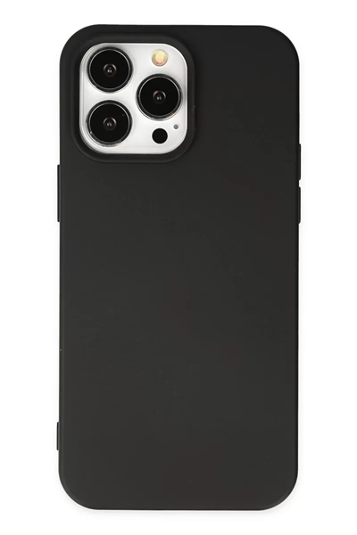 Apple iPhone 15 Pro Kılıf Nano içi Kadife Silikon - Siyah