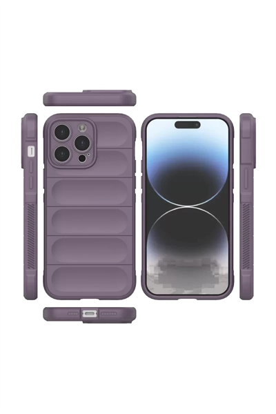 Apple iPhone 15 Pro Kılıf Optimum Silikon - Mor