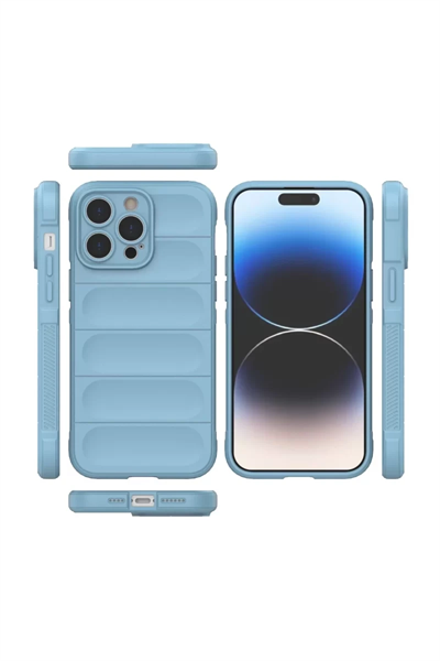 Apple iPhone 15 Pro Kılıf Optimum Silikon - Sky Blue
