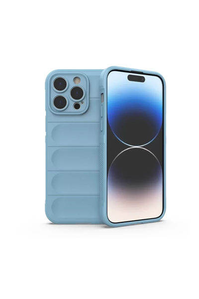 Apple iPhone 15 Pro Kılıf Optimum Silikon - Sky Blue