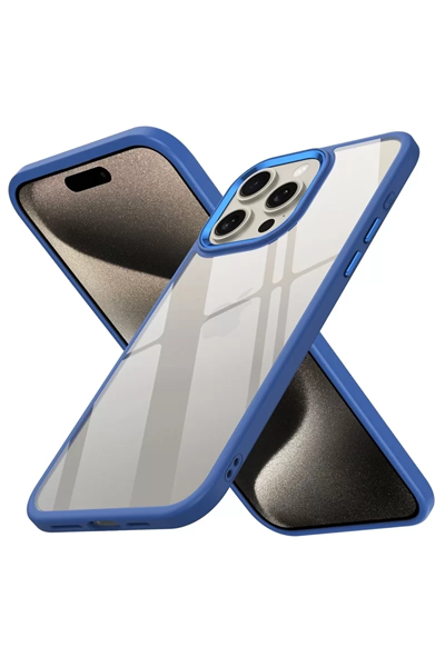 Apple iPhone 15 Pro Kılıf Power Silikon - Mavi