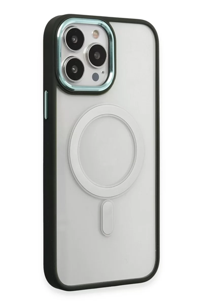 Apple iPhone 15 Pro Kılıf Room Magneticsafe Silikon - Köknar Yeşili