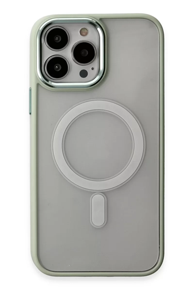 Apple iPhone 15 Pro Kılıf Room Magneticsafe Silikon - Su Yeşili