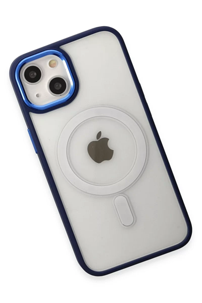 Apple iPhone 15 Pro Kılıf Room Magneticsafe Silikon - Lacivert