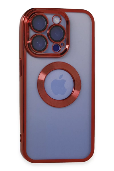 Apple iPhone 15 Pro Kılıf Slot Silikon - Kırmızı