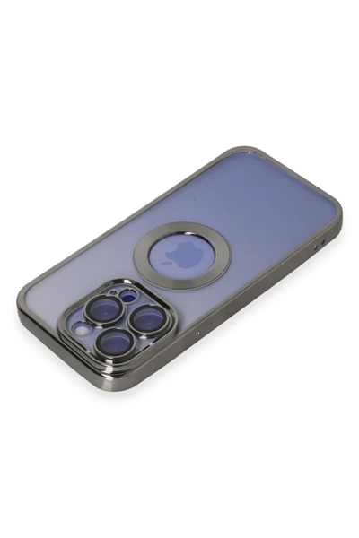 Apple iPhone 15 Pro Kılıf Slot Silikon - Titan Gri