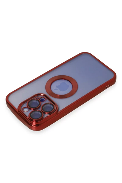 Apple iPhone 15 Pro Kılıf Slot Silikon - Kırmızı