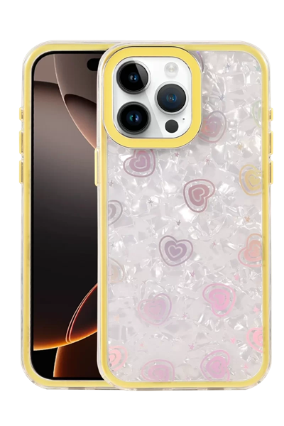 Apple iPhone 15 Pro Lumi Desenli Kapak - Sarı