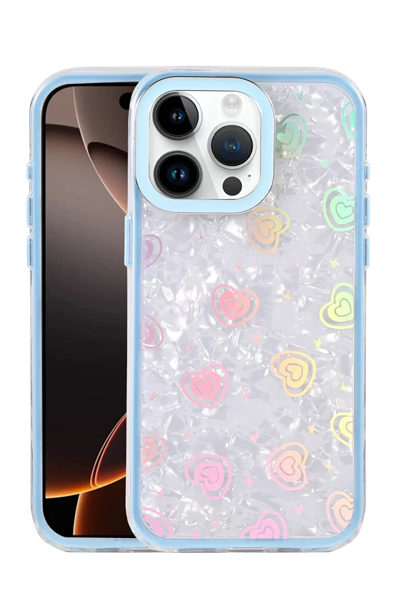 Apple iPhone 15 Pro Lumi Desenli Kapak - Mavi