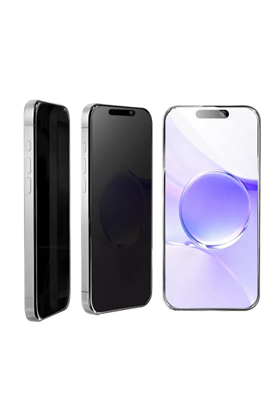 Apple iPhone 15 Pro Max Bilvis 5in1 5D Magic Hayalet Cam Ekran Koruyucu - Siyah