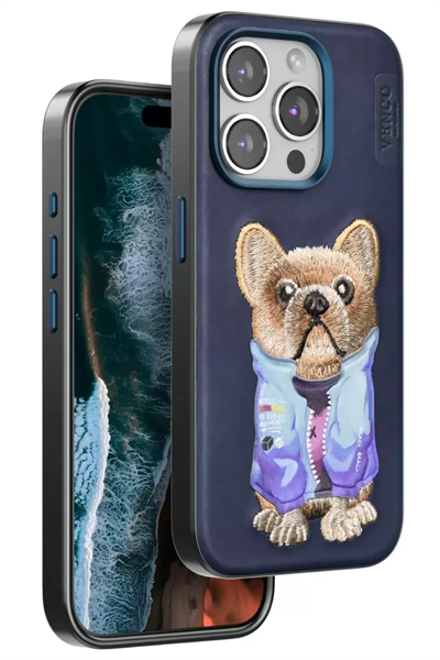 Apple iPhone 15 Pro Max Cute Desenli Kapak - Lacivert