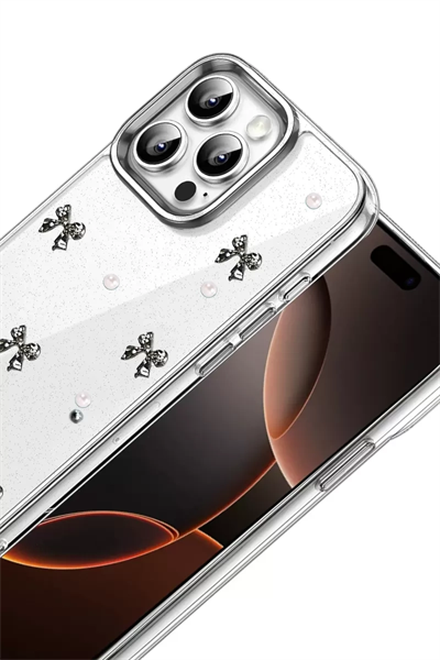 Apple iPhone 15 Pro Max Fiyonk Desenli Kapak - Desen 8
