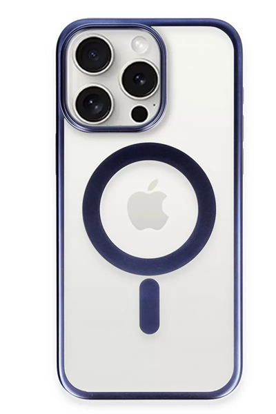 Apple iPhone 15 Pro Max Kılıf Erozi Magsafe Kapak - Lacivert