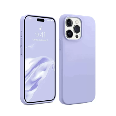 Apple iPhone 15 Pro Max Kılıf First Silikon - Lila