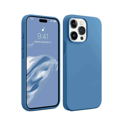 Apple iPhone 15 Pro Max Kılıf First Silikon - Mavi