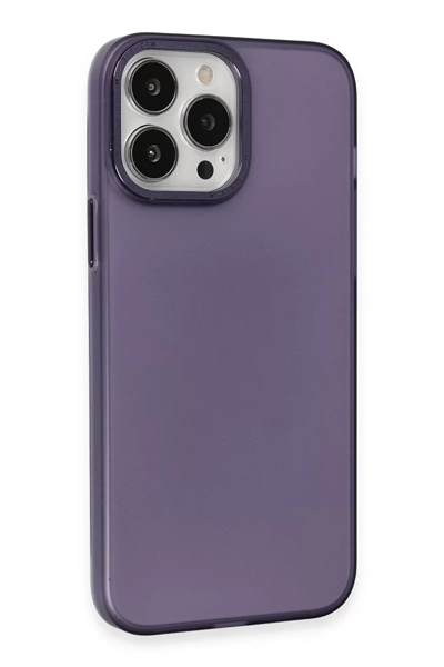 Apple iPhone 15 Pro Max Kılıf Modos Metal Kapak - Derin Mor