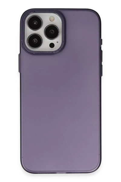 Apple iPhone 15 Pro Max Kılıf Modos Metal Kapak - Derin Mor