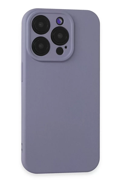 Apple iPhone 15 Pro Max Kılıf Nano içi Kadife Silikon - Lila