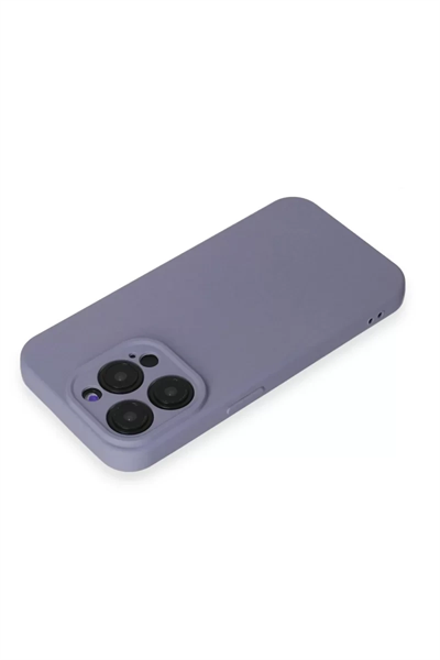 Apple iPhone 15 Pro Max Kılıf Nano içi Kadife Silikon - Lila