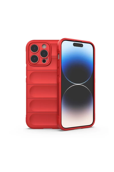 Apple iPhone 15 Pro Max Kılıf Optimum Silikon - Kırmızı