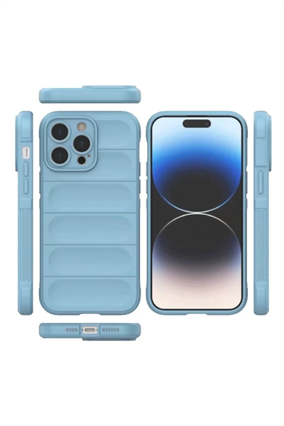 Apple iPhone 15 Pro Max Kılıf Optimum Silikon - Sky Blue