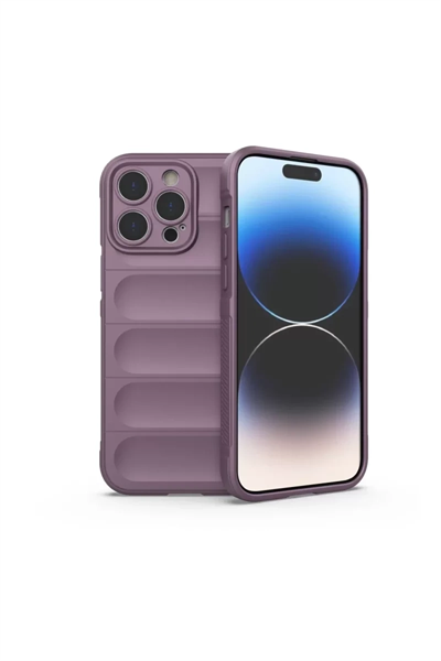 Apple iPhone 15 Pro Max Kılıf Optimum Silikon - Mor