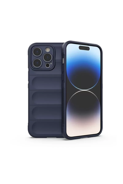 Apple iPhone 15 Pro Max Kılıf Optimum Silikon - Lacivert