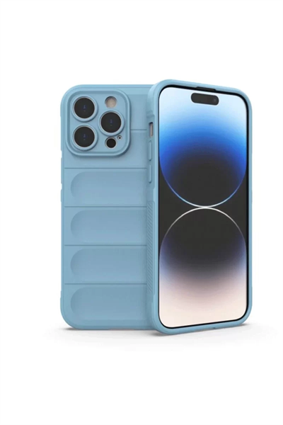 Apple iPhone 15 Pro Max Kılıf Optimum Silikon - Sky Blue