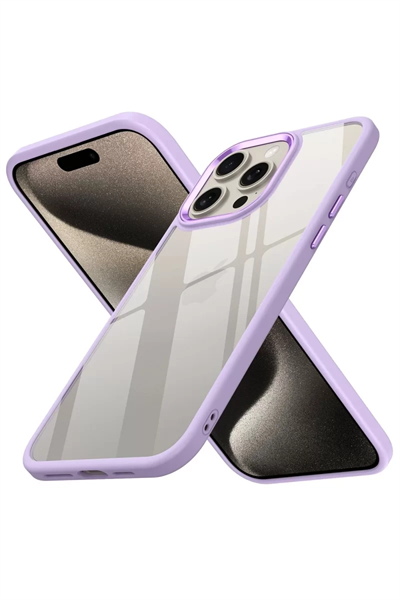 Apple iPhone 15 Pro Max Kılıf Power Silikon - Lila